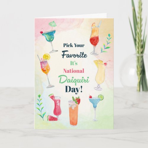 Pick Your Favorite National Daiquiri Day July 19 Card