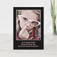 Nose Picker Birthday Card 