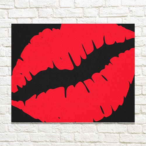Pick Your Lipstick Color Kiss Canvas Print