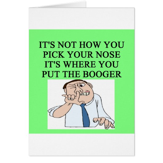 pick your nose cards (Front)