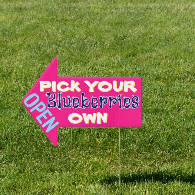 Pick Your Own Arrow Shaped Farm Sign (Insitu)