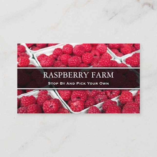 Pick Your Own Raspberry, Business Card (Front)