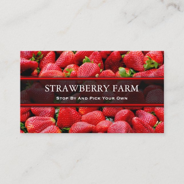 Pick Your Own Strawberry, Business Card (Front)