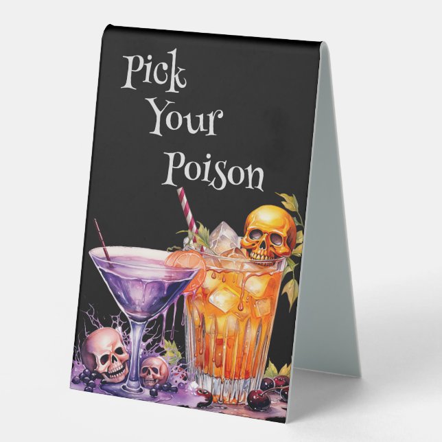 Pick Your Poison Drink Sign (Front)