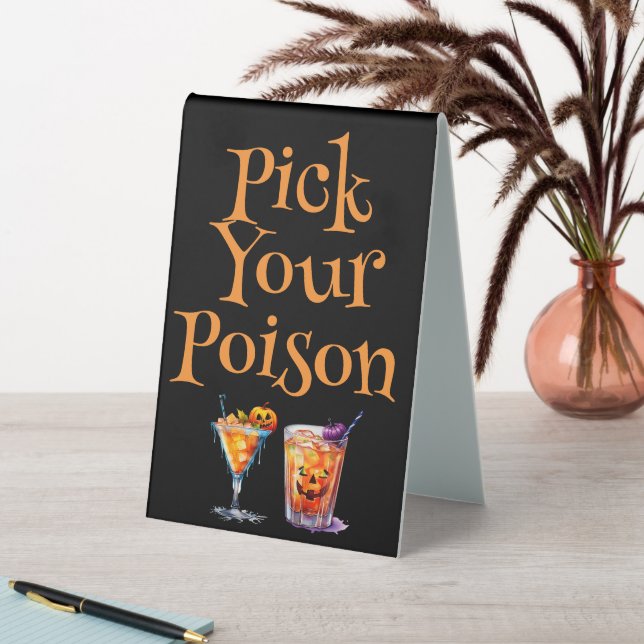 Pick Your Poison Drink Sign (In SItu (Table))