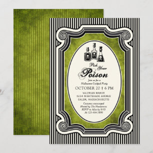 Pick Your Poison Halloween Cocktail Party Invitation