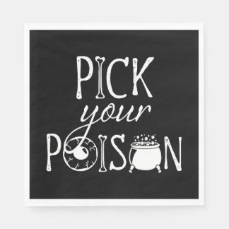Pick Your Poison | Halloween Witch Black Napkins