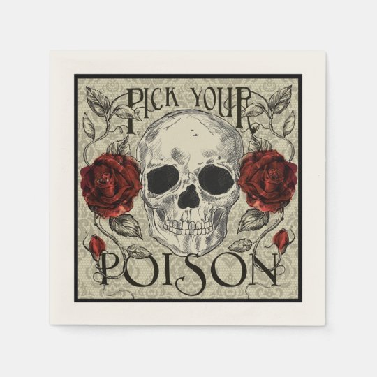 Pick your Poison Skull Napkins