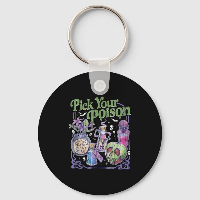Pick Your Poison, Vintage Princess Halloween  Keychain (Front)