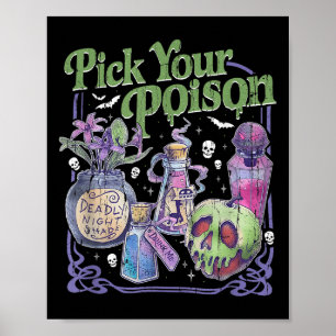 Pick Your Poison, Vintage Princess Halloween Poster