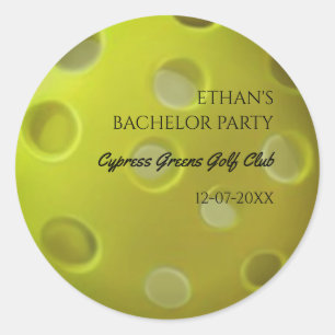 Pickeball birthday party bachelor party sport classic round sticker