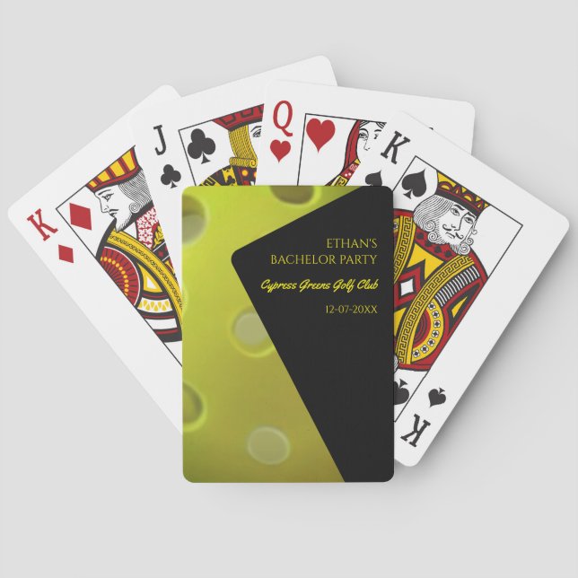 Pickeball birthday party bachelor party sport  poker cards (Back)