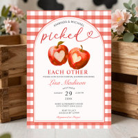 Picked Each Other Red Apple Gingham Bridal Shower