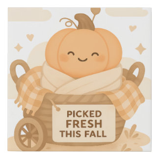 Picked Fresh This Fall Halloween Pumpkin Scarf Faux Canvas Print