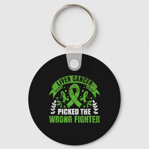 Picked The Wrong Fighter Liver Cancer Awareness  Keychain