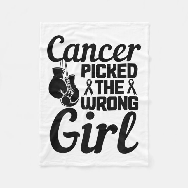 Picked The Wrong Girl Breast Cancer Awareness Mont Fleece Blanket (Front)