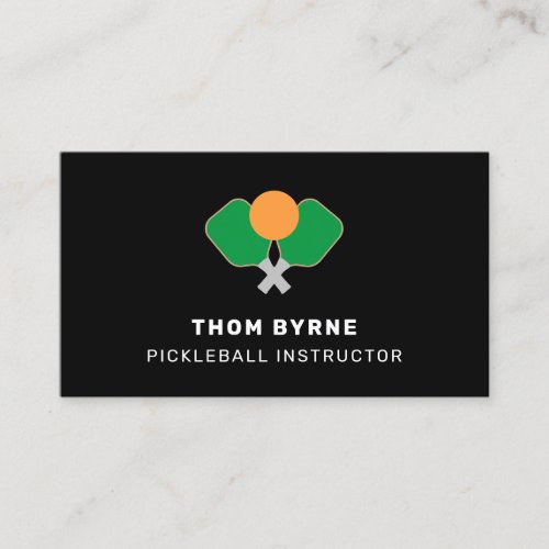Pickelball Coach Square Business Card