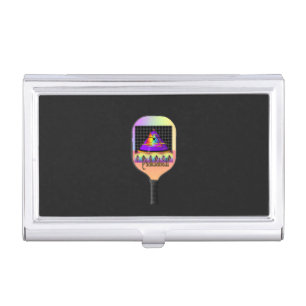 Pickelball Logo Black  Business Card Case