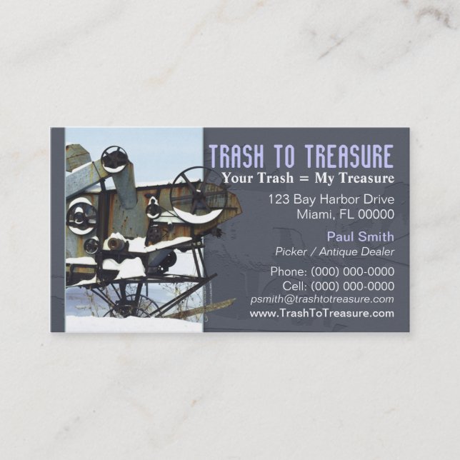 Picker or Antique Dealer Business Card (Front)