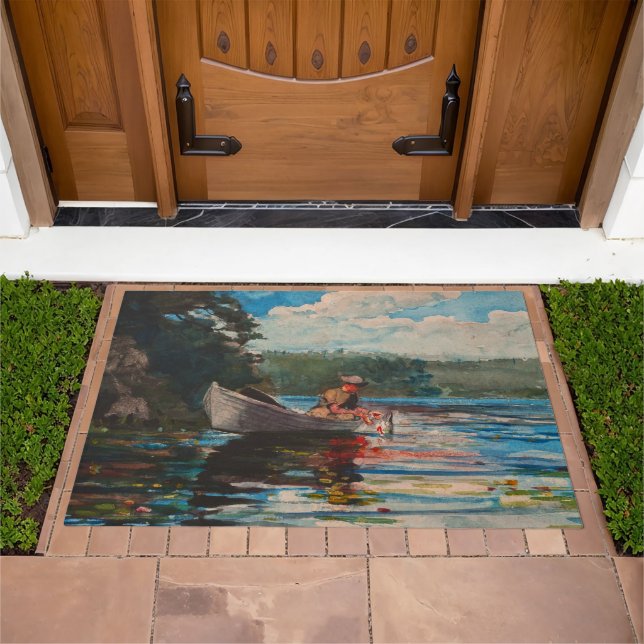 Pickerel Fishing Winslow Homer 1892 Lake Cabin Doormat (Outdoor)