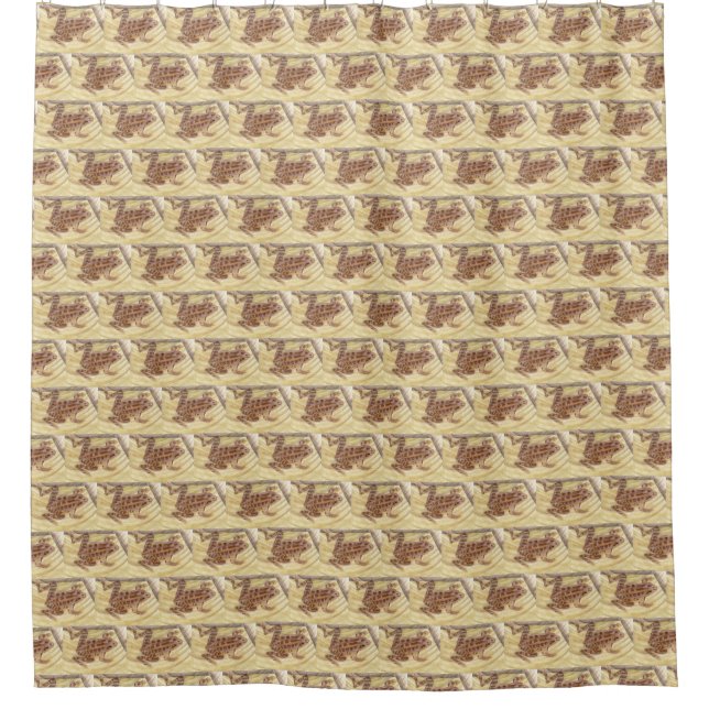 Pickerel Frog Watercolor Shower Curtain (Front)