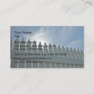 Picket fence business card