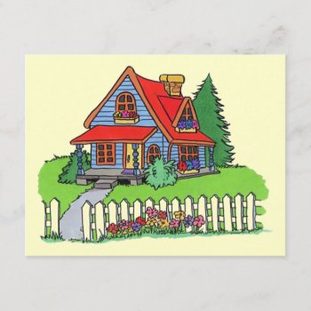 Picket Fence & Home Housewarming Party Invitation by layooper at Zazzle