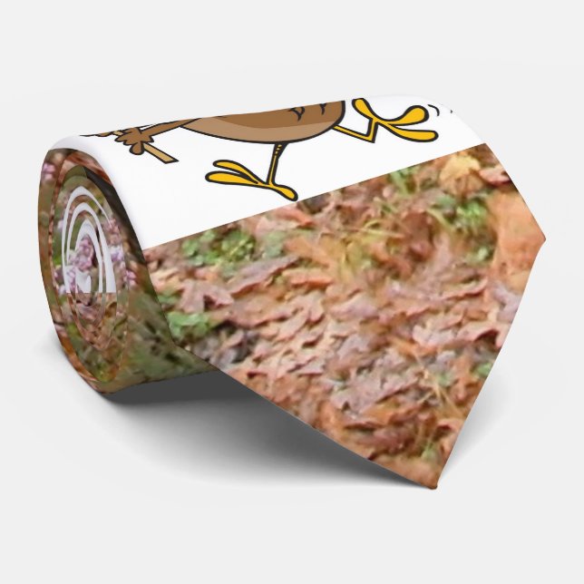 Picketing Turkey Thanksgiving Tie (Rolled)