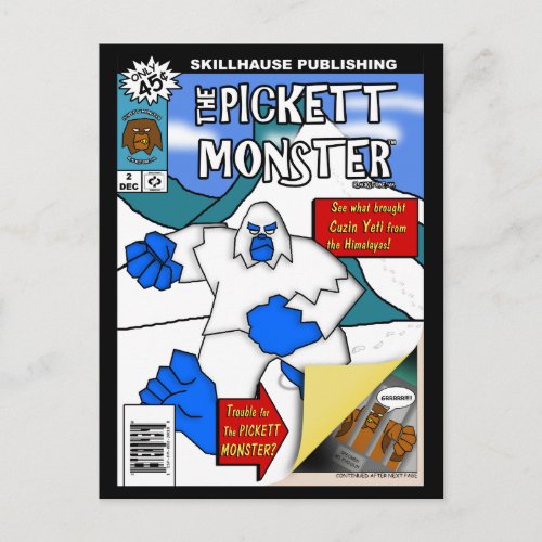 PICKETT MONSTER _ Comic Book 2 Postcard