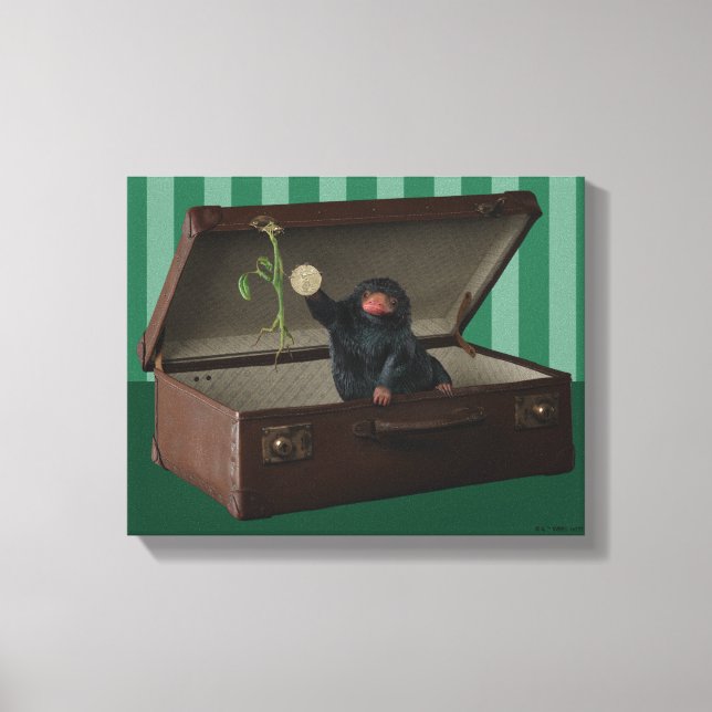 Pickett & Teddy in Briefcase Canvas Print (Front)