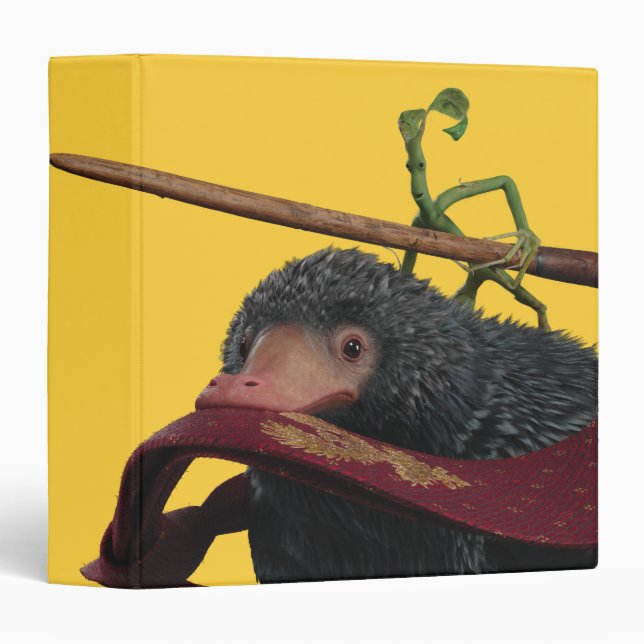 Pickett & Teddy With Wand and Tie 3 Ring Binder (Front/Spine)