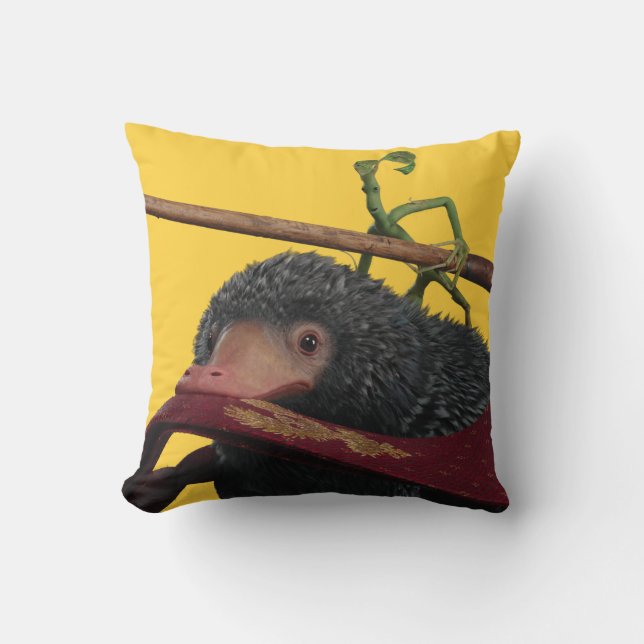 Pickett & Teddy With Wand and Tie Throw Pillow (Front)