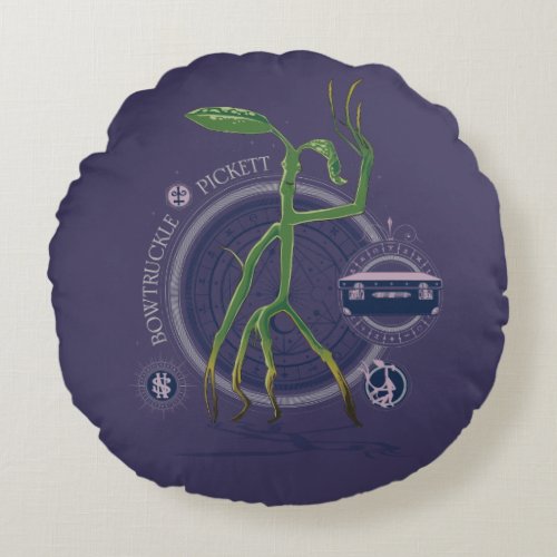 PICKETT The BOWTRUCKLE Graphic Round Pillow