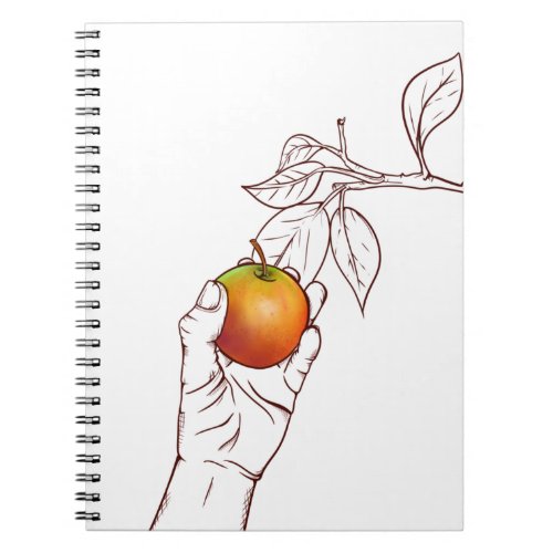 Picking an apple notebook
