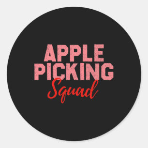 Picking Crew Apple Picking Outfit Apple Picking Se Classic Round Sticker