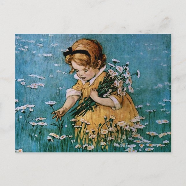 Picking Daisies by Jessie Willcox Smith Postcard (Front)