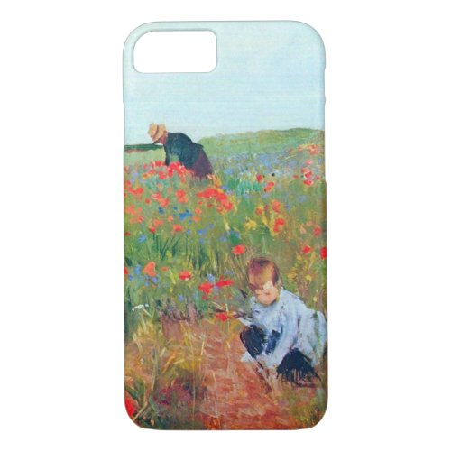 Picking Flowers in a Field Mary Cassatt iPhone 87 Case