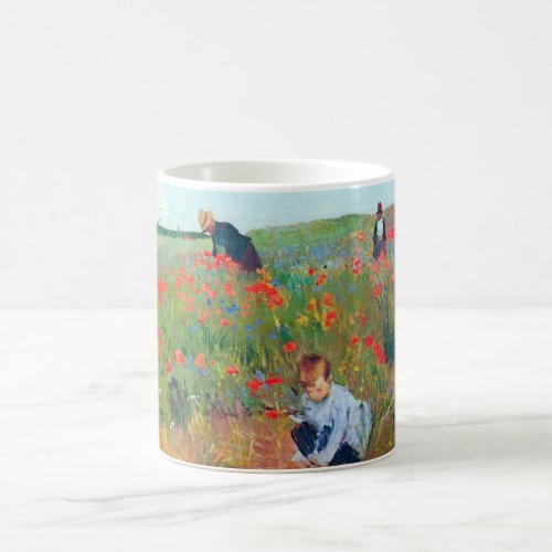 Picking Flowers in a Field Mary Cassatt Coffee Mug