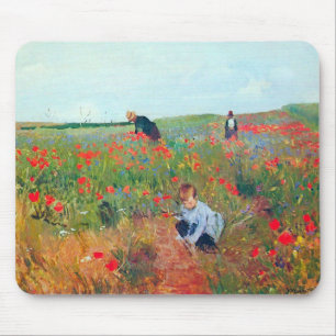 Picking Flowers in a Field, Mary Cassatt Mouse Pad