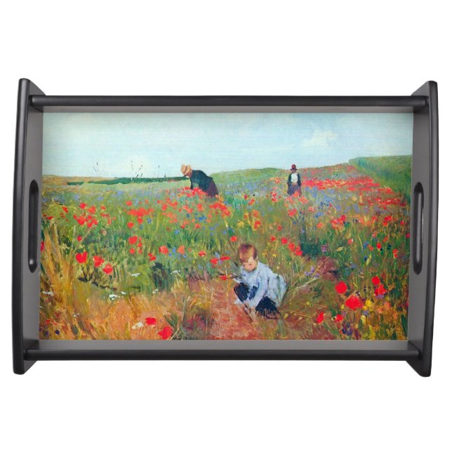 Picking Flowers in a Field, Mary Cassatt Serving Tray (Front)