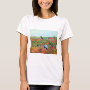 Picking Flowers in a Field, Mary Cassatt T-Shirt