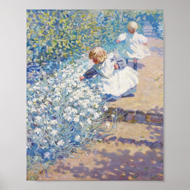 Picking Flowers painting by Helen McNicoll Poster (Front)