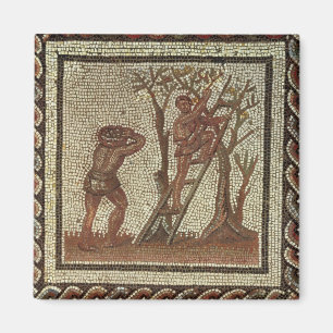 Picking Fruit, Roman Mosaic Magnet
