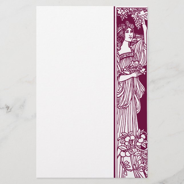 Picking grapes stationery (Front)