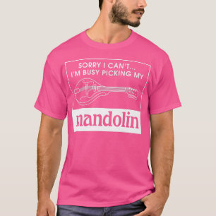 Picking my Mandolin Musician Bluegrass Music Notes T-Shirt