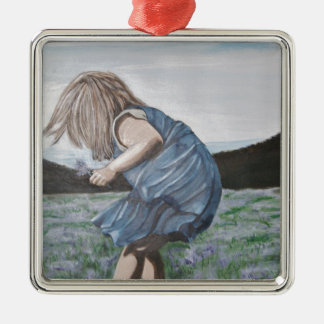 Picking posies metal ornament
