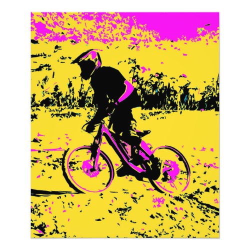 Picking up Speed _ Mountain Biker  Photo Print