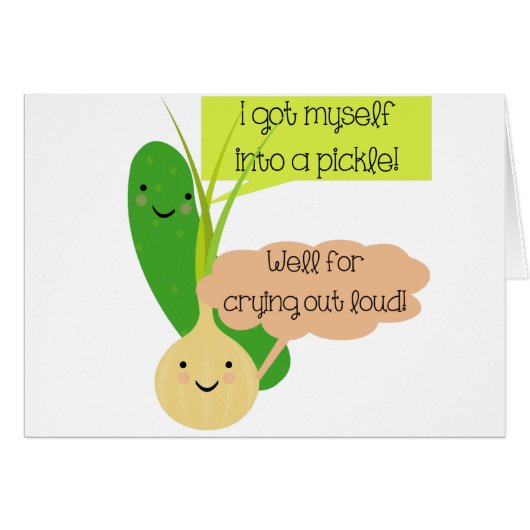 Pickle and Onion Humor Cards (Front Horizontal)