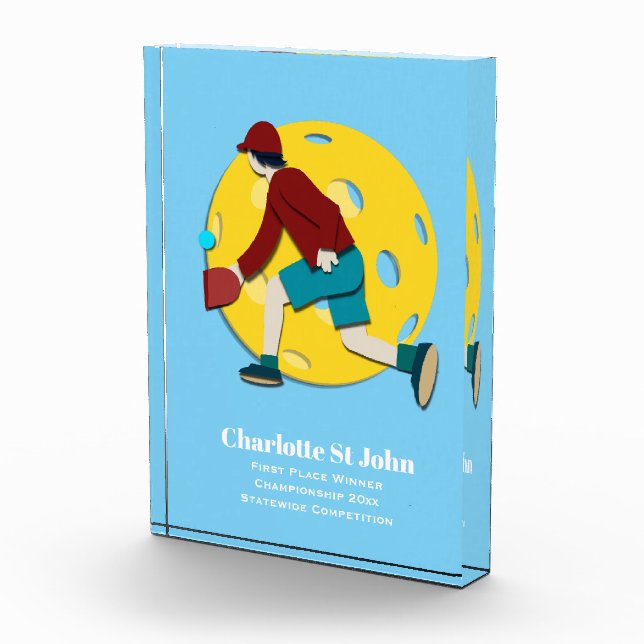 Pickle Ball Acrylic Award (Right)