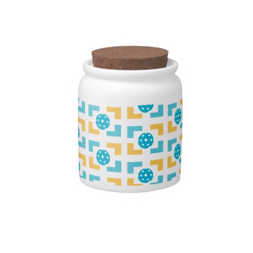 Pickle_ball Blue Yellow Lovely Candy Jar